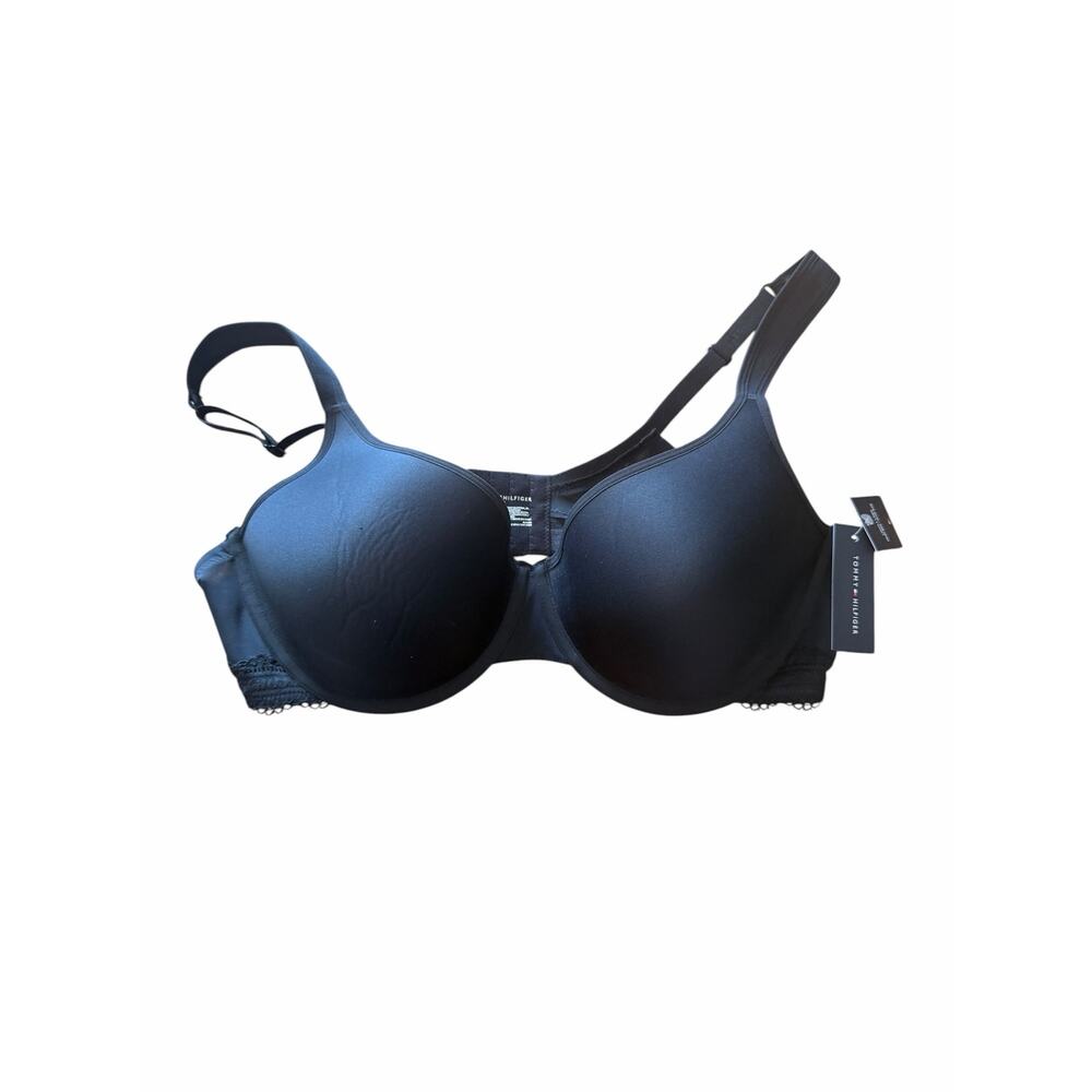 Tommy Hilfiger Black Underwire Bra Lightly Lined Size 40C NWT